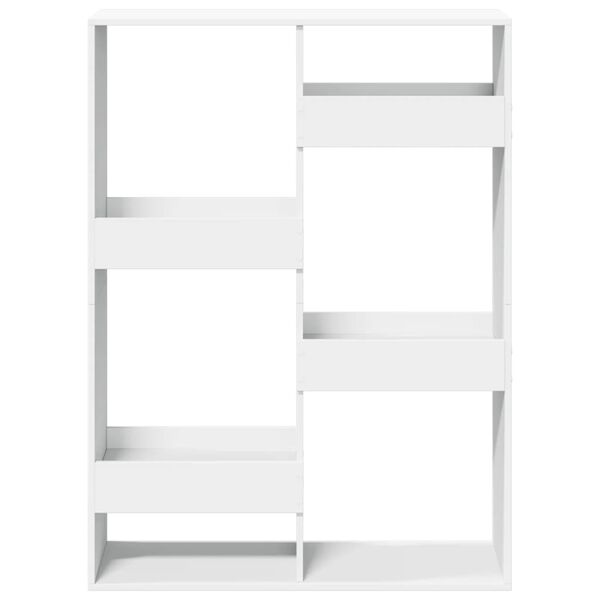 vidaXL Bookcase White Engineered wood 39.4x13.0x53.1 in Bookcase