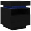 vidaXL Bedside Cabinet with Drawer 2 pcs Black oak 40 x 39 x 48.5 cm