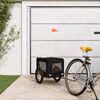 vidaXL Pet Bike Trailer Black Oxford fabric, Iron, PVC For Small Dogs