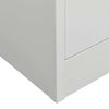vidaXL Wardrobe Light Grey Steel Medium Wardrobe Rectangular
