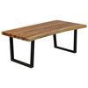 vidaXL Coffee Table Natural wood and black