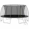 vidaXL Trampoline Set Black and Grey Galvanized Steel, PVC, PP, PE Large