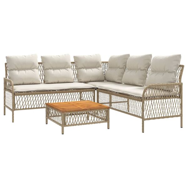 vidaXL Patio Sofa Set Beige
