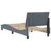 vidaXL Bed Frame Dark Grey Velvet Twin Bed Frame Rectangular Modern