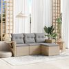 vidaXL Garden Sofa Set Beige, Light Grey