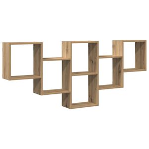 vidaXL Wall Shelf Artisian Oak 62.6x7.1x26.0" Engineered Wood