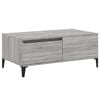 vidaXL Coffee Table Grey sonoma Engineered wood, metal Small