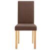 vidaXL Dining Chair Set of 2 Brown Fabric Standard Durable