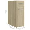 vidaXL Apothecary Cabinet Sonoma oak Engineered wood Compact