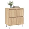 vidaXL Sideboard Sonoma oak Engineered wood 23.6x13.8x27.6 in Sideboard