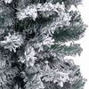 vidaXL Artificial Christmas Tree Green with white flocked snow PVC, Steel