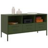 vidaXL TV Cabinet Olive Green Cold-rolled Steel Medium Adjustable Feet