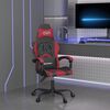 vidaXL Gaming Chair Black and Wine Red Faux Leather