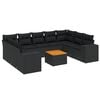 vidaXL Garden Sofa Set Black