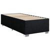 vidaXL Bed Frame Black Polyester Fabric, Plywood, Engineered Wood Twin