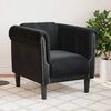 vidaXL Sofa Chair Black Velvet (100% polyester), plywood, solid wood