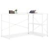 vidaXL Computer Desk White Engineered wood and powder-coated metal Large
