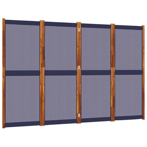 vidaXL 4-Panel Room Divider Dark Blue 110.2"x70.9"