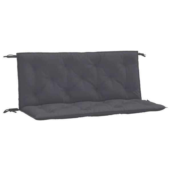 vidaXL Patio Bench Cushions 2pcs Anthracite 120x50x2.8 " Oxford Fabric
