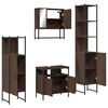 vidaXL Bathroom Furniture Set Brown Oak