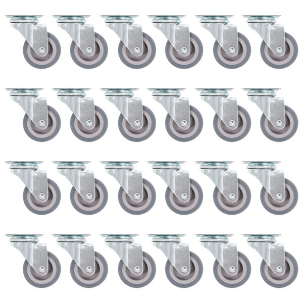 vidaXL Swivel Casters 24 pcs 1.97 "