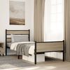 vidaXL Bed Frame Sonoma oak Steel Small Single Bed Frame Rectangular