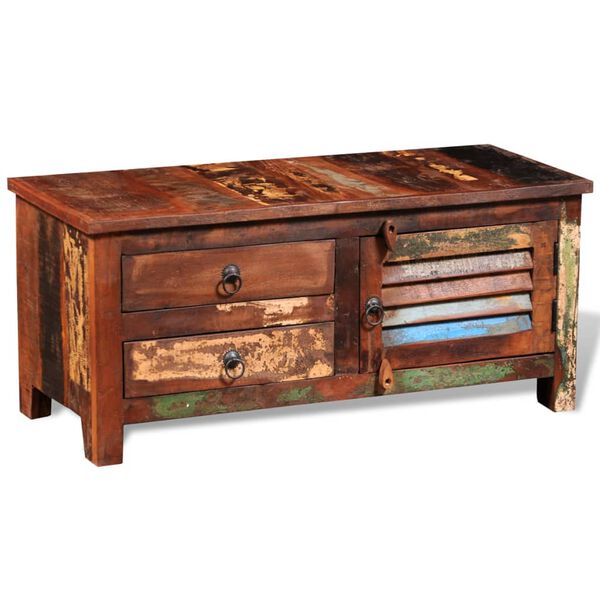 vidaXL Bedside Cabinet Multicolor Reclaimed solid wood Medium