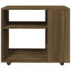 vidaXL Side Table Brown Oak Engineered Wood Side Table Rectangular