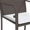 vidaXL Garden Dining Set Brown PE Rattan 5 Piece Set Seats Many