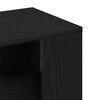vidaXL Side Table Black Oak 14.17 x 11.81 x 22.05 in Engineered Wood