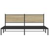 vidaXL Bed Frame Sonoma Oak Steel, engineered wood Full Bed Frame