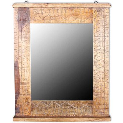 vidaXL Bathroom Vanity Cabinet with Mirror Solid Mango Wood