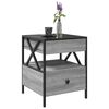 vidaXL Coffee Table Grey Sonoma Engineered wood, glass, metal Standard