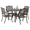 vidaXL Garden Dining Set 5 pcs Bronze 35.4" x 35.4" x 29.5