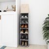 vidaXL Shoe Cabinet Concrete grey Engineered wood Compact Shoe Cabinet