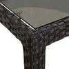 vidaXL Garden Table Black Poly rattan Large Durable Garden Table