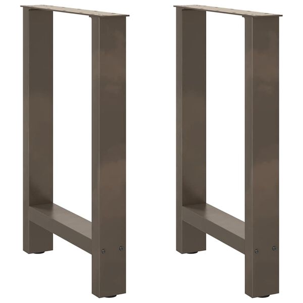 vidaXL Coffee Table Leg Set of 2 Natural Steel Powder-coated steel