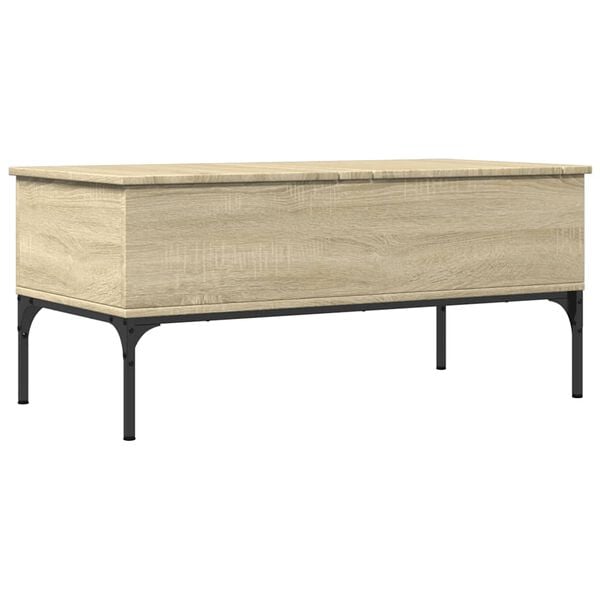 vidaXL Coffee Table Sonoma oak Engineered wood, metal