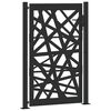 vidaXL Garden Gate Black 39.4x59.1" Steel Light Design