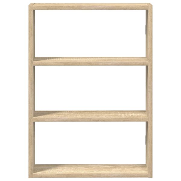 vidaXL Wall Shelf Sonoma oak Engineered wood 16.9x3.5x23.6 in