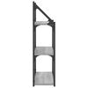 vidaXL Floating Wall Shelf Grey sonoma Engineered wood, steel