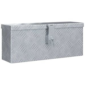 vidaXL Aluminum Box 19.1"x5.5"x7.9" Silver