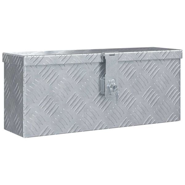 vidaXL Aluminum Box 19.1"x5.5"x7.9" Silver