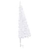 vidaXL Corner Artificial Pre-lit Christmas Tree White 70.9" PVC
