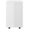 vidaXL Storage Cabinet High Gloss White Manufactured Wood Compact