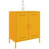 vidaXL Sideboard Mustard Yellow Steel Medium Storage Cabinet Cabinet