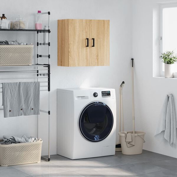 vidaXL Wall Cabinet Sonoma oak Engineered wood 23.6x12.2x23.6 in