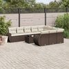 vidaXL Garden Sofa Set Brown, Cream White