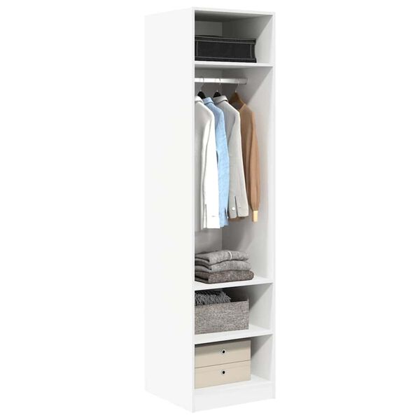 vidaXL Wardrobe White Engineered Wood Compact Wardrobe Rectangular