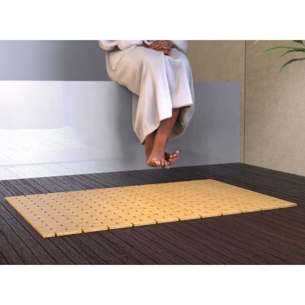 EISL Bath Mat Natural Bamboo Bamboo 27.6 x 19.7 in Non-slip